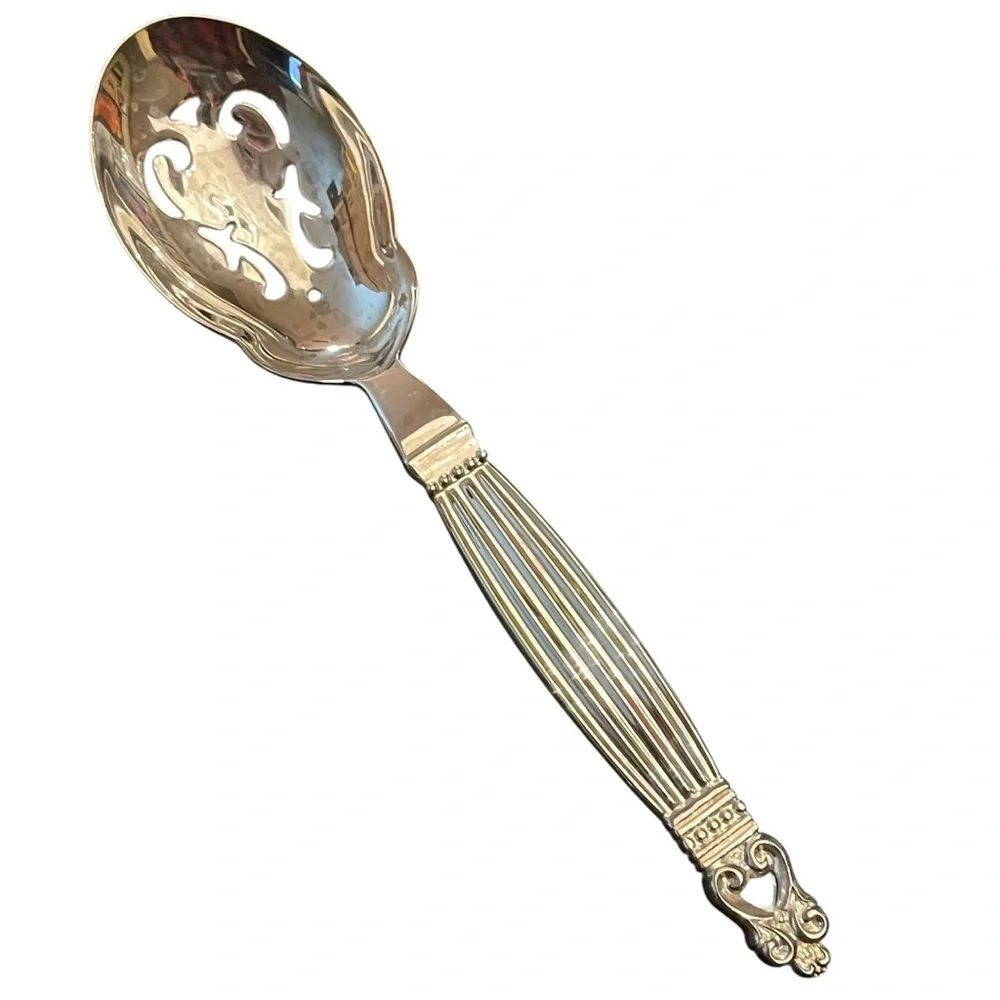 Wallace Silver Plate Serving Fork and Slotted Spoon Set